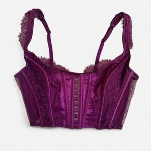 Victoria’s Secret purple lace corset crop top